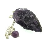 Amethyst Hand Knapped Gemstone Pendulum